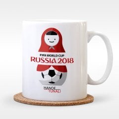 Kişiye Özel Dünya Kupası 2018 Tasarımlı Beyaz Kupa Bardak - 3