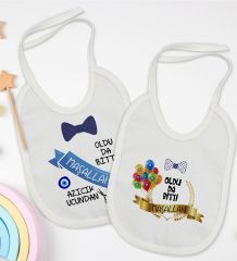 BK Kids Sünnet Tasarımlı 2’li Beyaz Mama Önlüğü-2