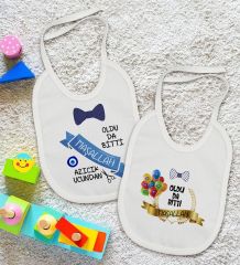 BK Kids Sünnet Tasarımlı 2’li Beyaz Mama Önlüğü-2