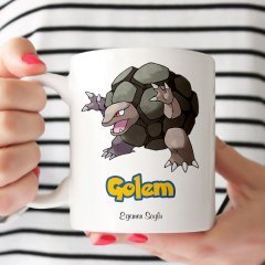 Kişiye Özel Pokemon Golem Beyaz Kupa Bardak