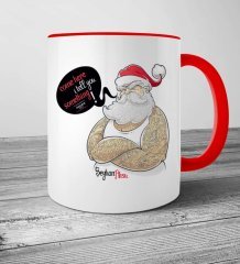 Kişiye Özel Noel Baba Mutlu Yıllar Kırmızı Kupa Bardak - 5