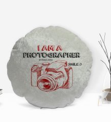 Kişiye Özel İsimli Fotoğrafçı Tasarımlı Dekoratif Kırlent Yastık-2