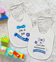 BK Kids Sünnet Tasarımlı 2’li Beyaz Mama Önlüğü-1