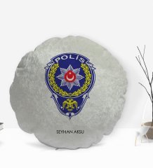 Kişiye Özel İsimli Polis Tasarımlı Dekoratif Kırlent Yastık-2