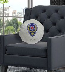 Kişiye Özel İsimli Polis Tasarımlı Dekoratif Kırlent Yastık-2