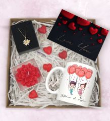 BK Gift Sevgiliye Özel Hediye Seti-8-5, Yıl Dönümü Hediyesi, İsimli Kupa, Sevgiliye Hediye, Sevgililer Günü Hediyesi