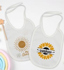 BK Kids Sunshine Tasarımlı 2’li Beyaz Mama Önlüğü-1