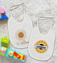 BK Kids Sunshine Tasarımlı 2’li Beyaz Mama Önlüğü-1