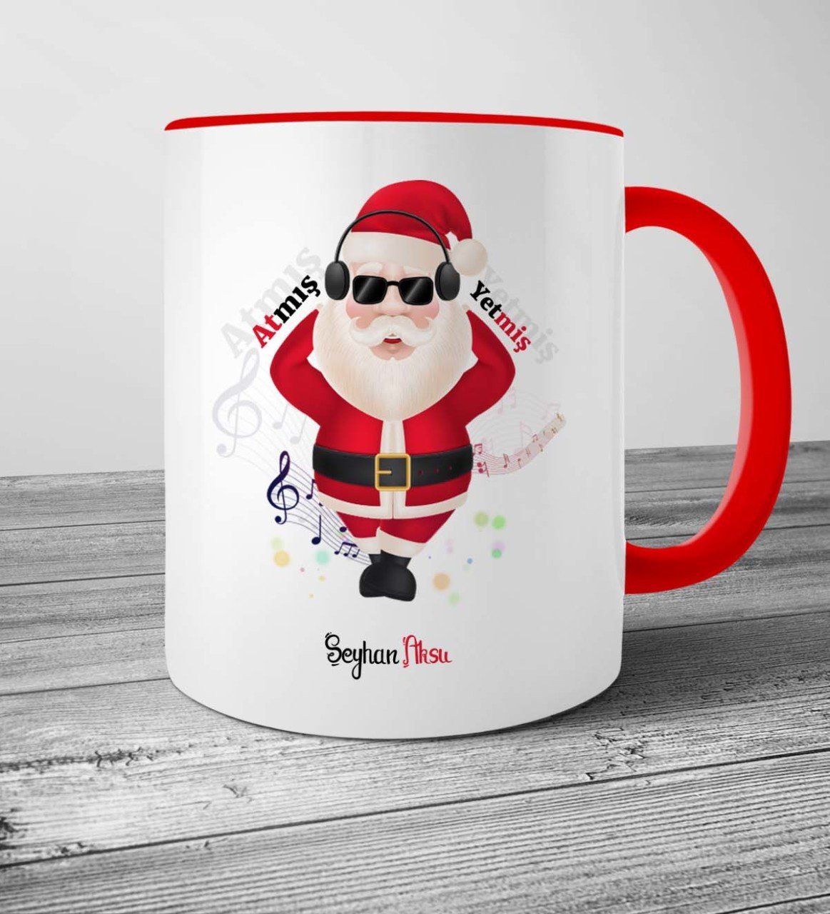 Kişiye Özel Noel Baba Kırmızı Kupa Bardak - 2