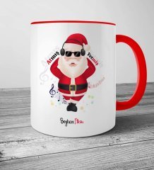 Kişiye Özel Noel Baba Kırmızı Kupa Bardak - 2