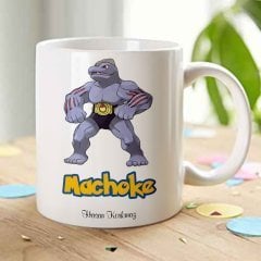 Kişiye Özel Pokemon Machoke Beyaz Kupa Bardak