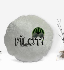 Kişiye Özel İsimli Pilot Tasarımlı Dekoratif Kırlent Yastık-1