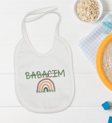 BK Kids Kişiye Özel Babalar Günü Tasarımlı Bebek Mama Önlüğü - Model 1