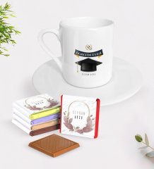 Kişiye Özel Öğretim Üyesi Türk Kahvesi Fincanı ve Çikolata Hediye Seti-1