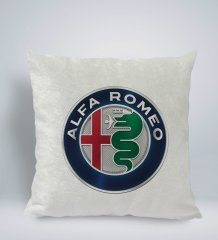 BK Gift Alfa Romeo Tasarımlı Kare Araç Koltuk Yastığı-1