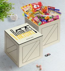 Kişiye Özel Yakışıklı Bankacı Ahşap Kutuda Nostaljik Lezzetler Hediye Seti-14