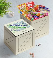 Kişiye Özel Matematik Mühendisi Ahşap Kutuda Nostaljik Lezzetler Hediye Seti-1