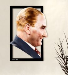 Kişiye Özel Atatürk Tasarımlı 3D Ahşap Tablo-1