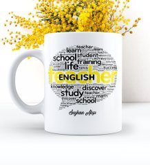 Kişiye Özel İngilizce Öğretmeni Beyaz Kupa Bardak - 4