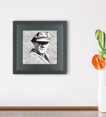 BK Gift Atatürk Tasarımlı Ahşap Çerçeveli Taş Duvar Dekoru-39