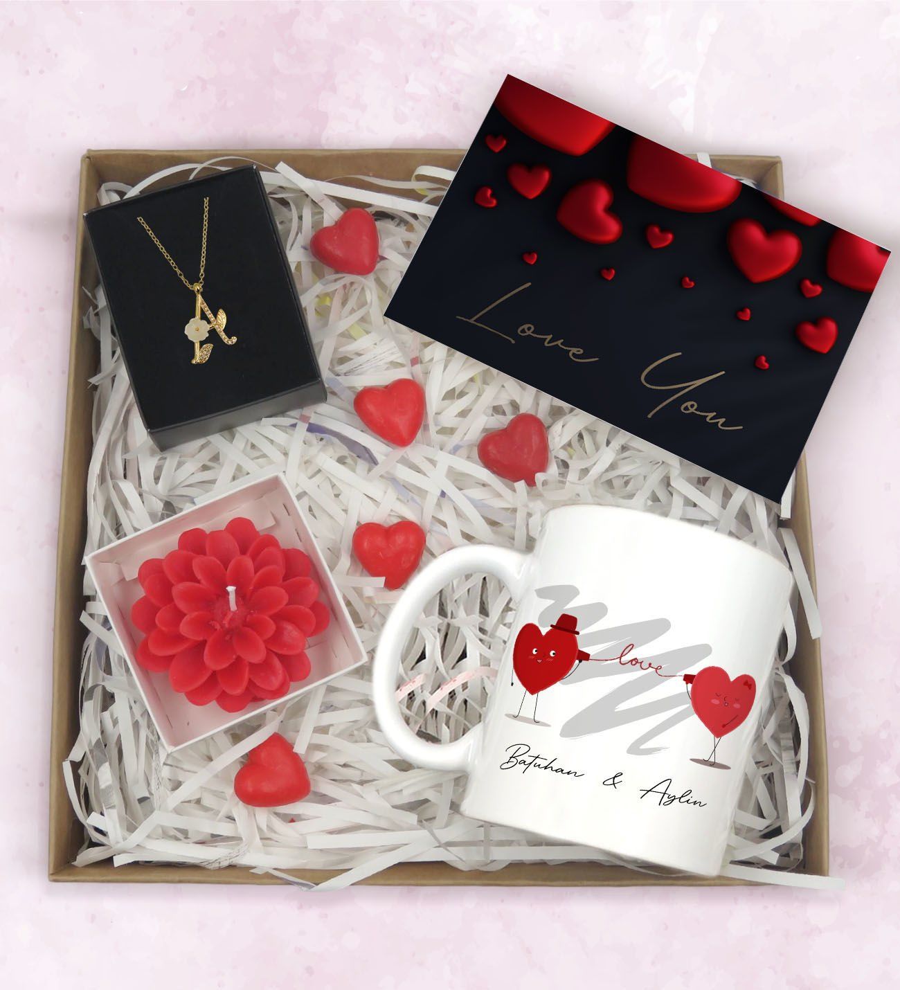 BK Gift Sevgiliye Özel Hediye Seti-7-6, Yıl Dönümü Hediyesi, İsimli Kupa, Sevgiliye Hediye, Sevgililer Günü Hediyesi