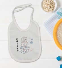 BK Kids Cuties Tasarımlı Bebek Body Zıbın ve Mama Önlüğü Hediye Seti - Model 1