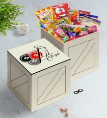 Kişiye Özel Terzi Ahşap Kutuda Nostaljik Lezzetler Hediye Seti-2