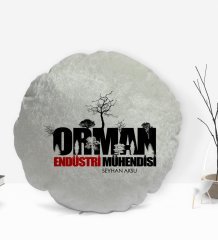 Kişiye Özel İsimli Orman Endüstri Mühendisi Tasarımlı Dekoratif Kırlent Yastık-1