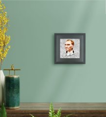 BK Gift Atatürk Tasarımlı Ahşap Çerçeveli Taş Duvar Dekoru-37