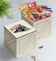 Kişiye Özel Makinist Ahşap Kutuda Nostaljik Lezzetler Hediye Seti