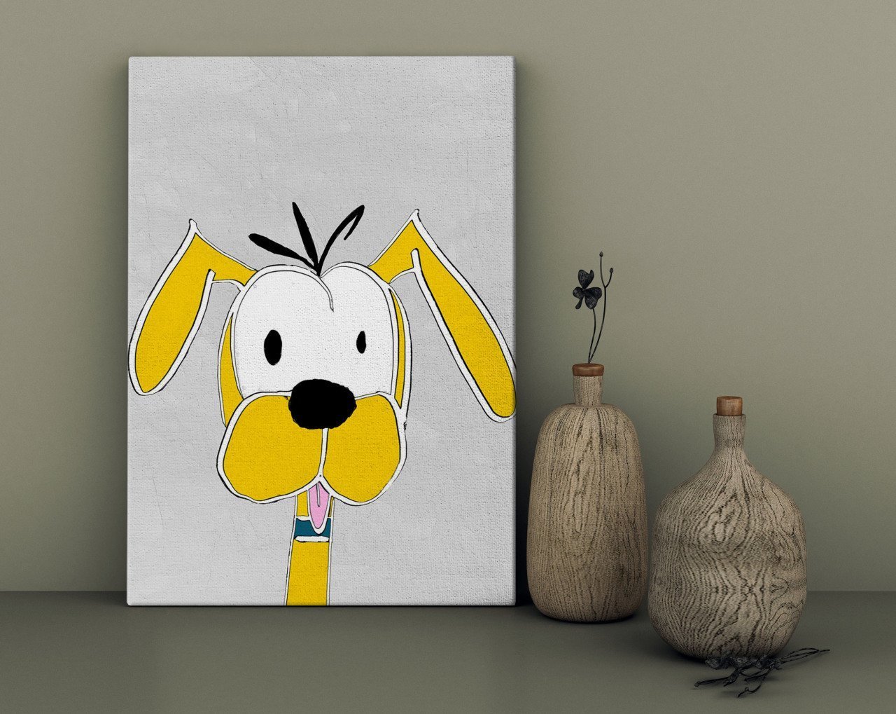 BK Home A Dog In Color Tasarımlı Kanvas Tablo 30x50cm-1