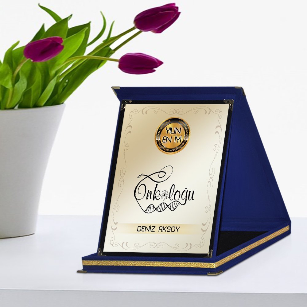 Kişiye Özel Yılın En İyi Onkoloğu Lacivert Plaket Ödülü