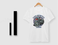 BK Gift Motorsiklet Tasarımlı Erkek Beyaz T-shirt -19, Arkadaşa Hediye, Doğum Günü Hediyesi, Sevgili Hediyesi