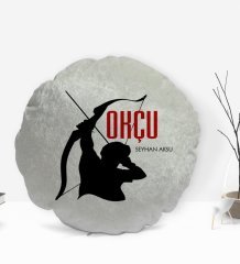 Kişiye Özel İsimli Okçu Tasarımlı Dekoratif Kırlent Yastık-1