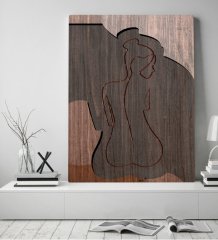 BK Home Woman Line Tasarımlı Kanvas Tablo 50x70cm-8