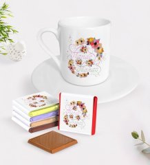 Kişiye Özel Sevgililer Günü Türk Kahvesi Fincanı ve Madlen Çikolata Seti-9