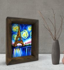 BK Gift Paris Tasarımlı Dekoratif Doğal Masif Ahşap Çerçeve 15x20cm-2