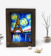 BK Gift Paris Tasarımlı Dekoratif Doğal Masif Ahşap Çerçeve 15x20cm-2
