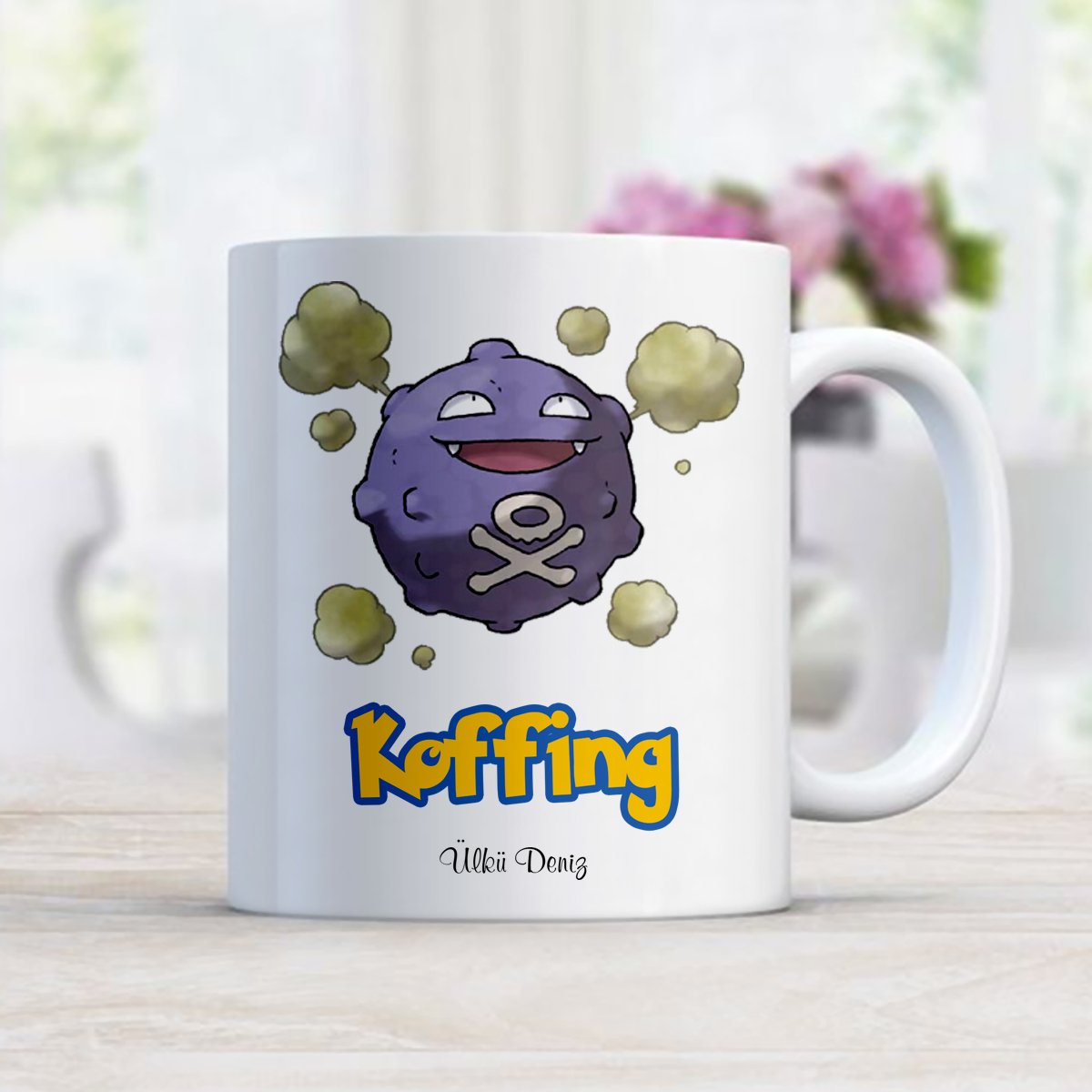 Kişiye Özel Pokemon Koffing Beyaz Kupa Bardak