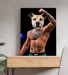 Evcil Dostlara Özel UFC Tasarımlı Portre Kanvas Tablo 50x70cm-1