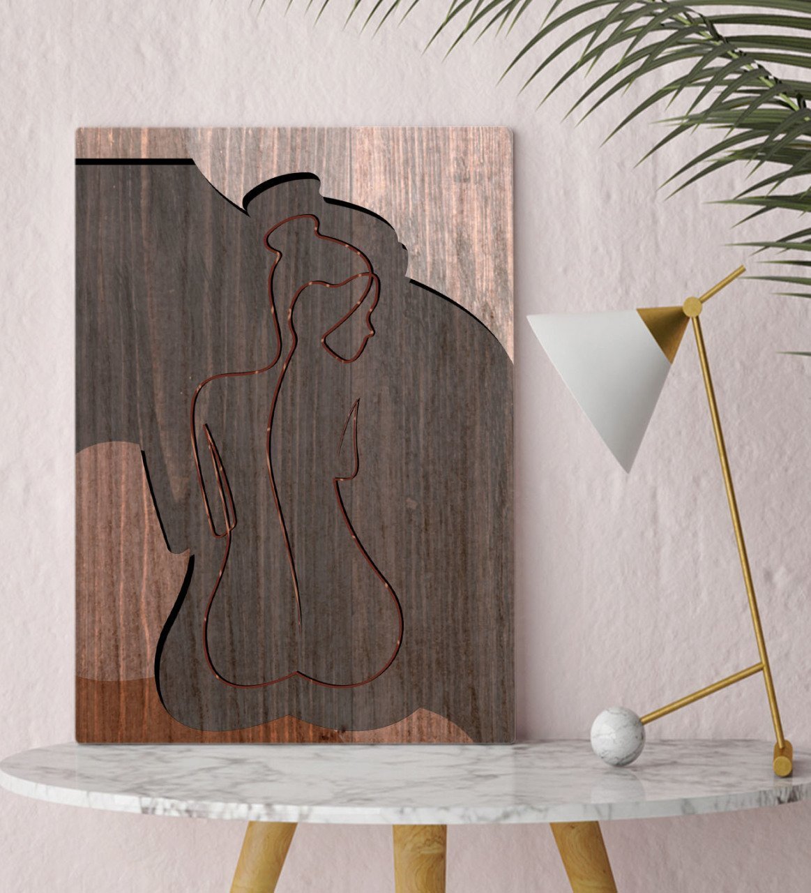 BK Home Woman Line Tasarımlı Kanvas Tablo 30x50cm-8