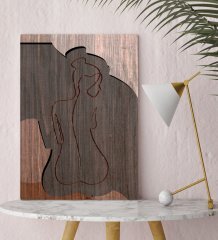 BK Home Woman Line Tasarımlı Kanvas Tablo 30x50cm-8