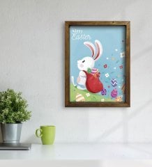 BK Gift Paskalya Bayramı Doğal Masif Ahşap Çerçeveli Tablo 45x65cm-3