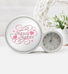 Kişiye Özel Sevgililer Günü Saatli Sihirli LED Ayna Çerçeve - 5