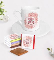 Kişiye Özel Sevgililer Günü Türk Kahvesi Fincanı ve Madlen Çikolata Seti-8