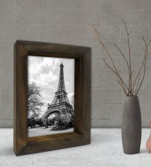 BK Gift Paris Tasarımlı Dekoratif Doğal Masif Ahşap Çerçeve 15x20cm-1