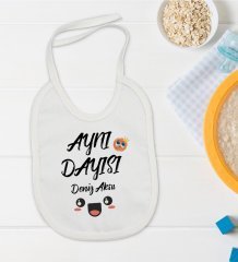 BK Kids Kişiye Özel Aynı Dayısı Tasarımlı Bebek Mama Önlüğü - Model 1