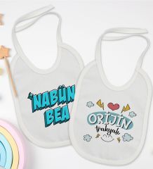 BK Kids Nabün Bea ve Orjin Trakyalı Tasarımlı 2’li Beyaz Mama Önlüğü-1