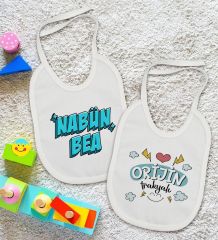 BK Kids Nabün Bea ve Orjin Trakyalı Tasarımlı 2’li Beyaz Mama Önlüğü-1