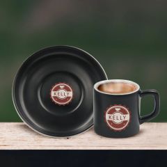 BK Gift Kişiye Özel Coffe Tasarımlı Siyah Renk Türk Kahvesi Fincanı-5, Arkadaşa Hediye, Sevgiliye Hediye, Yıl Dönümü Hediyesi